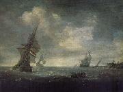 PORCELLIS, Jan Ships on the Heavy Seas Spain oil painting artist